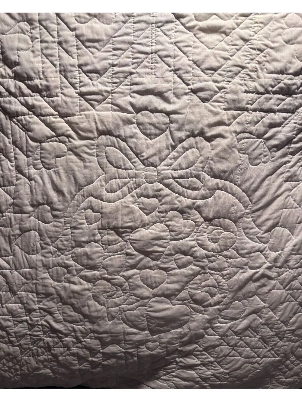 Wisconsin Made Cottage Flower Pattern Large Quilt Handmade 94”x 105” Clean